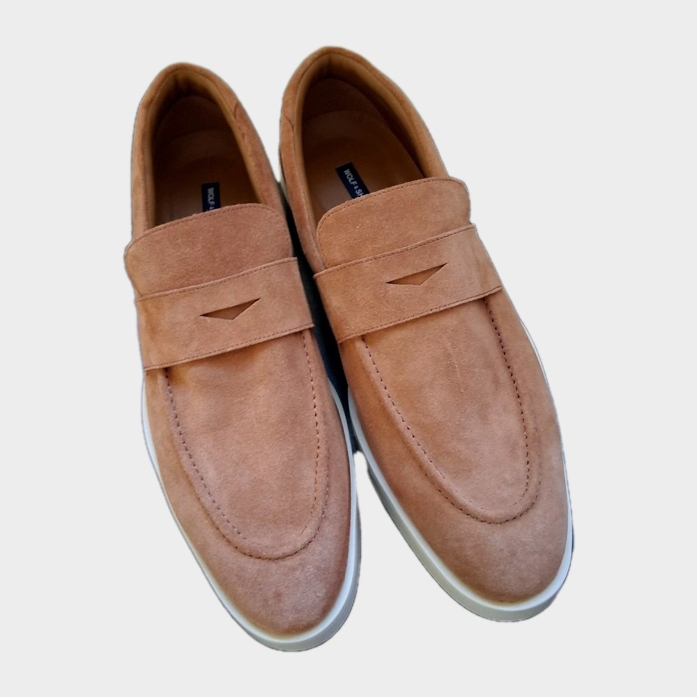 Wolf & Shepherd Men's Size 14 M Closer Penny Loafer Soft Brown Suede Worn Once